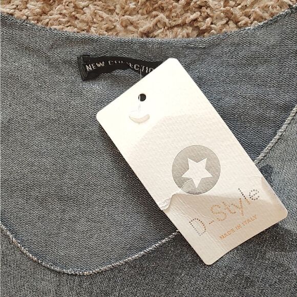 D-STYLE Women's Gray Camouflage Tunic With a Metallic Sheen Size S/M   Italy - Picture 6 of 6